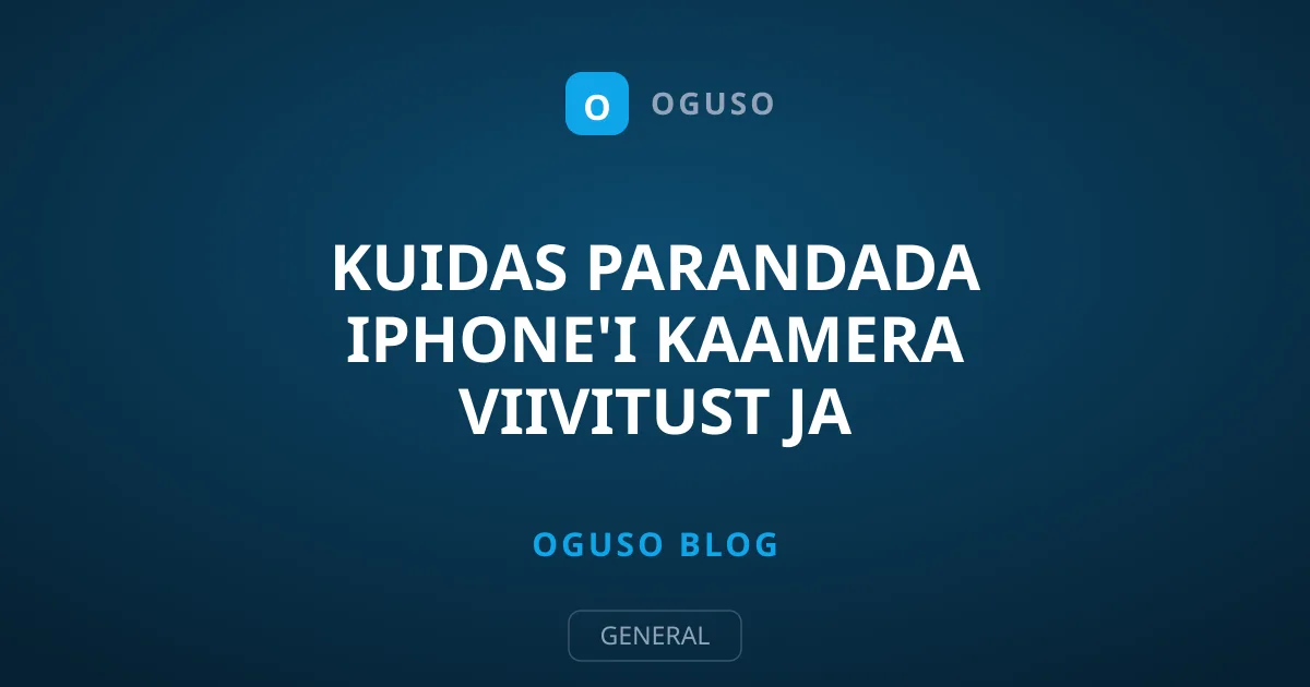 Kuidas parandada iPhone'i kaamera viivitust ja hakkimist?
