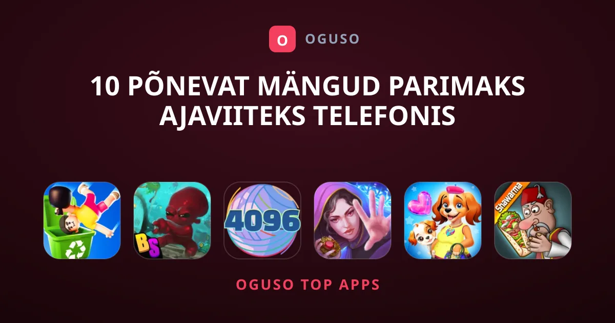 10 Põnevat Mängud Parimaks Ajaviiteks Telefonis